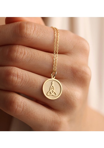 925 Ayar Gümüş Kelt Anne Çocuk Sembolü Kolye fırsatları