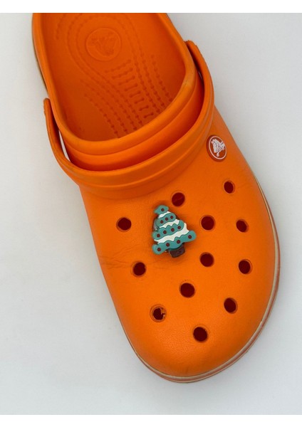 Yılbaşı Çam Ağacı Temalı Işıklı Jibbitz Crocs Terlik Süsü