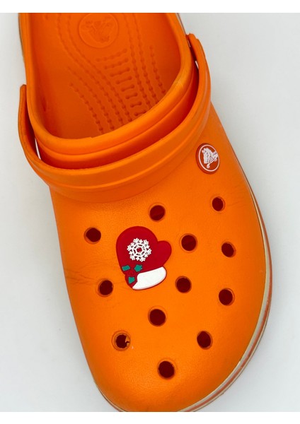 Yılbaşı Noel Baba Eldiveni Temalı Jibbitz Crocs Terlik Süsü
