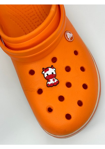 Kırmızı Beyaz Sempatik Inek Temalı Temalı Jibbitz Crocs Terlik Süsü