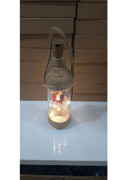 Ledli Hasır Ip Desenli Bahçe Balkon Dekoratif Fanus Lamba, Şık ve Sıcak Atmosfer Sağlar. fiyatları