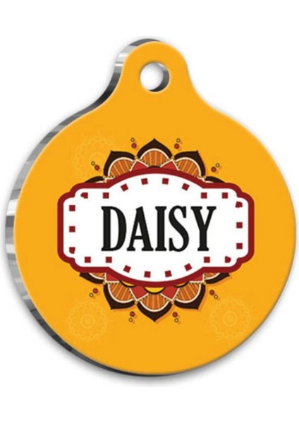 Turuncu Desenli Yuvarlak Küçük Hayvan Künyesi, 2,5 cm fiyatları