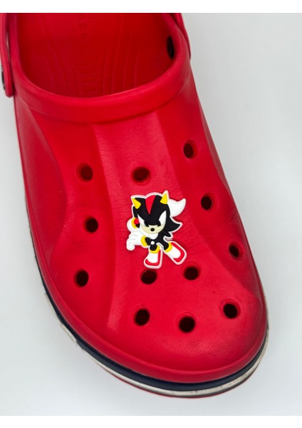 Siyah Sonic Temalı Jibbitz Crocsterlik Süsü