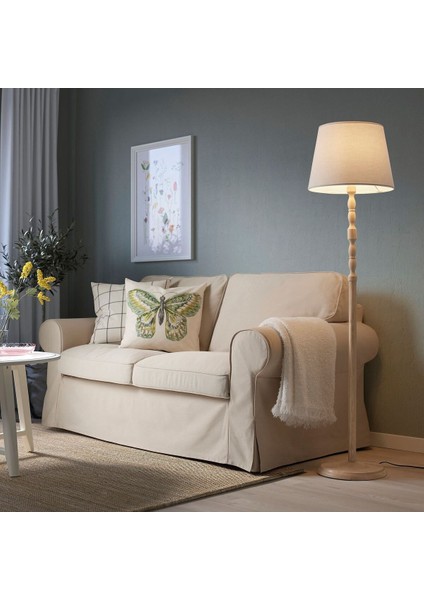 Dişbudak-Beyaz Yer Lambası, Modern ve Geleneksel Şık Figür, 150 cm Uzunluk