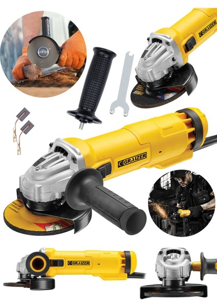 4200 W Metal Taşlama Makinesi 125 mm Bakır Sargılı Güçlü ve Dayanıklı