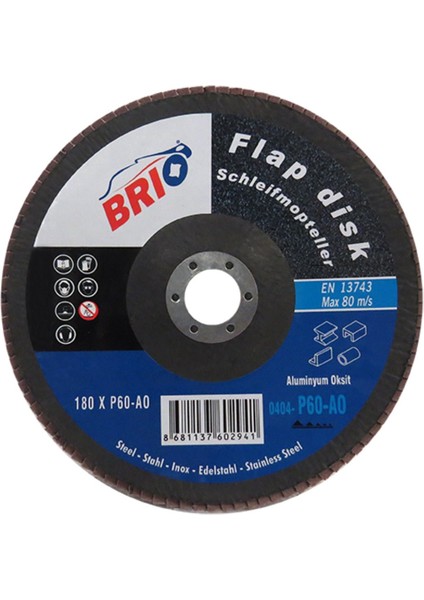 Yüksek Performanslı 180X P80 Flap Disk, Dayanıklı ve Verimli Zımpara Diski