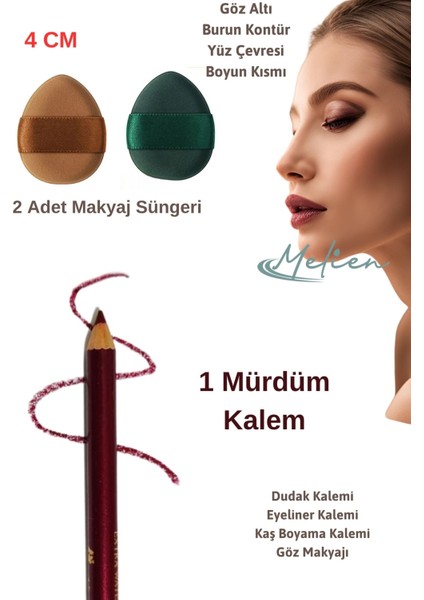 1 Suya Dayanıklı Dolgun Dudak Göz Pürüzsüz Eyeliner Kaş Boyama Kalemi Peeling Dudak 2 Makyaj Süngeri modelleri