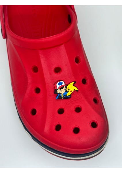 Pokemon Pikachu ve Ash Temalı Jibbitz Crocsterlik Süsü