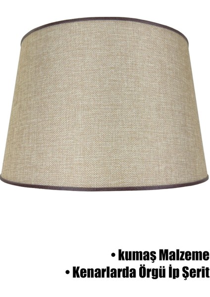 Bej Örgü Ip Şeritli Lambader Şapkası, Şık ve Rahat Tasarım