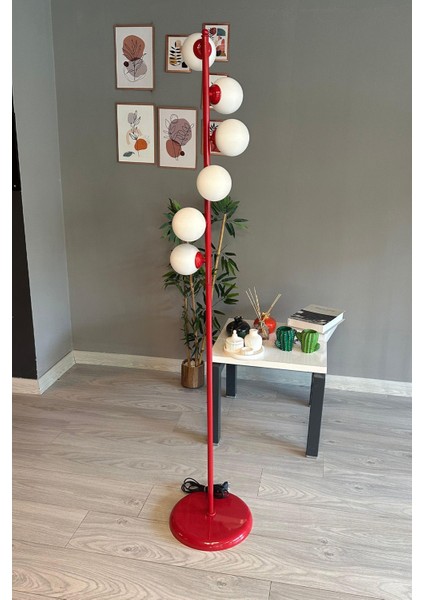 Kırmızı Modern Metal Zemin Lambası, Oturma ve Çalışma Odası Için Dekoratif Aydınlatma modelleri