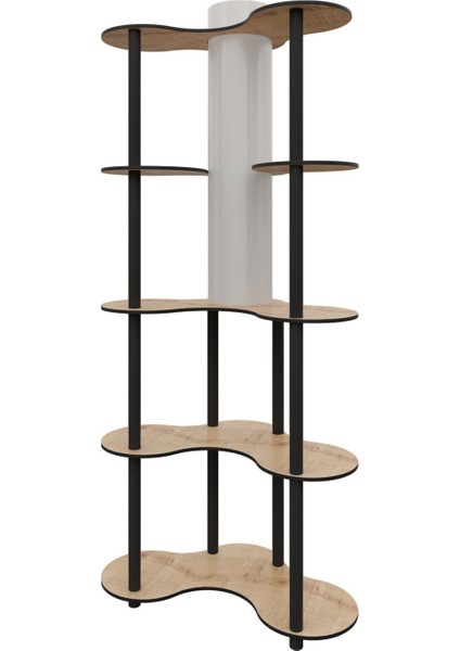 Meşe Renkli Lambader ve Kitaplık Takımı, Şık ve Fonksiyonel Tasarım fırsatları