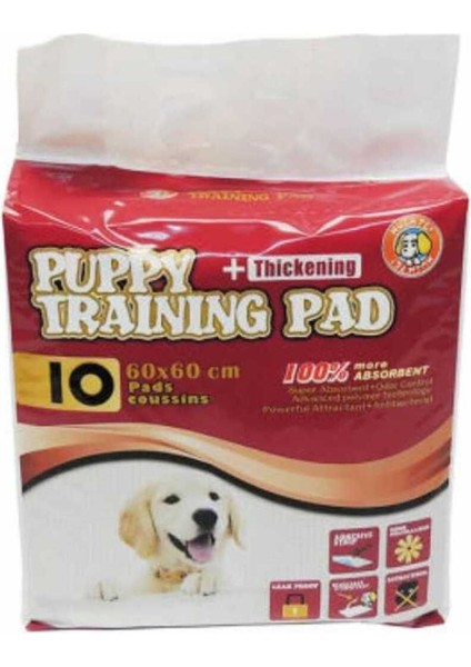 Yavru Köpek Eğitim Pedi, Ultra Emici, 60X60 Cm, 10'lu Paket