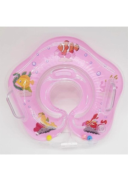 Pembe Bebek Yüzme Boyun Simidi Güvenli ve Konforlu Havalı Tasarım