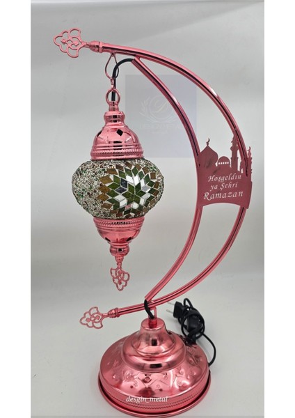 Pembe Ramazan Masaüstü Metal Keçe Lambası, Şık ve Zarif Işıklandırma Parıltısı fiyatları