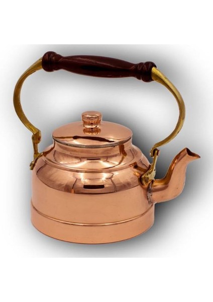 Bakır Demlik, Kulp, Düz Kırmızı, Şık ve Dayanıklı, 1966-1