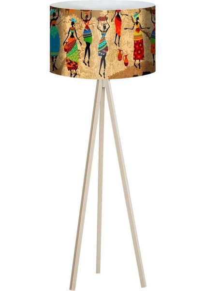 Doğal Ahşap 3 Ayak Lamba, Sıcak ve Şık Dekorasyon Seçeneği