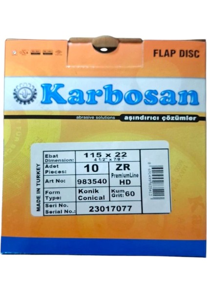 10'lu Flap Disk Seti, Dayanıklı ve Pratik Zımpara Diski modelleri