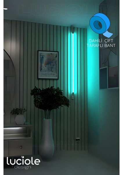 Yeşil Köşe LED Lambader, Uzaktan Kumandalı Renkli Animasyon Işık, Yapışkanlı, Şık Tasarım fırsatları