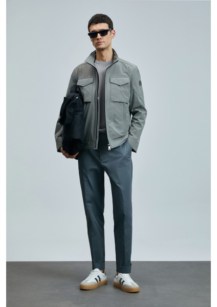 Plus Smart Erkek Chino Pantolon Slim Fit Taş