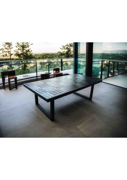 Siyah Ahşap Orta Sehpa Metal Ayak 120 x 60 cm Çay Kahve , Ofis Sehpası fiyatları