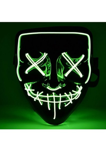 LED Işıklı Yeşil Maske