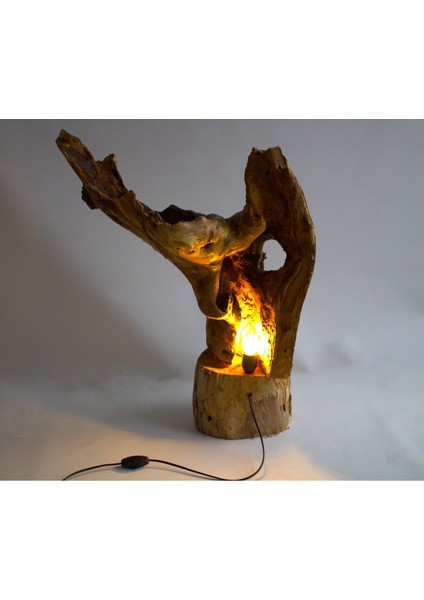 Doğal Ahşap Gece Lambası, Bahçe ve Masa Kullanımı Için Dekoratif Aydınlatma