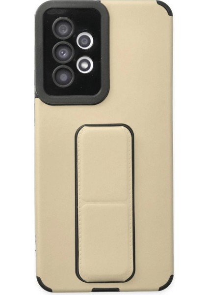 Newface Samsung Galaxy A33 5g Kılıf Mega Standlı Silikon - Gold