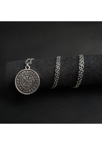 Viking Pusula Figürlü Kolye