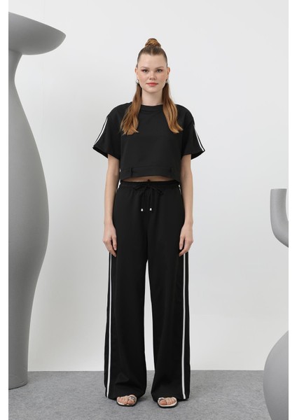 Şeritli Kısa Kollu Takım