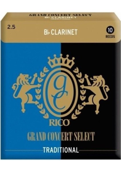 Sib Klarnet Kamışı No:2,5 Rico Grand Concert RGC10BCL250, Yüksek Ses Kalitesi