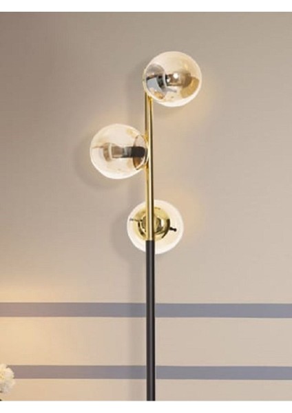 Şık Siyah Zen Tarzı 3 Top Camlı Dekoratif Lambader modelleri