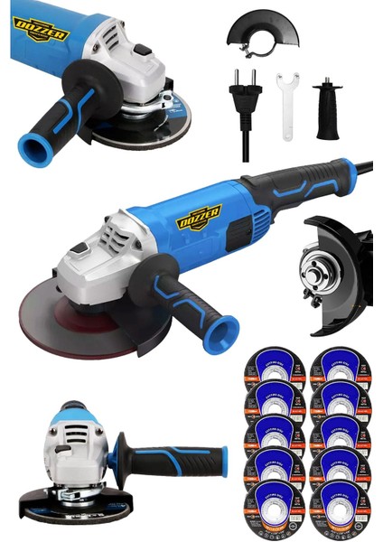 1500W Bakır Sargılı Spiral Taşlama Makinesi, Ayarlı Devir, 115-125MM, Taşlı, Hafif