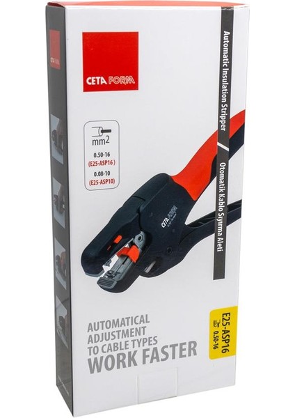 E25-ASP16 Otomatik Izoleli Kablo Sıyırma Aleti 0.05-16MM²