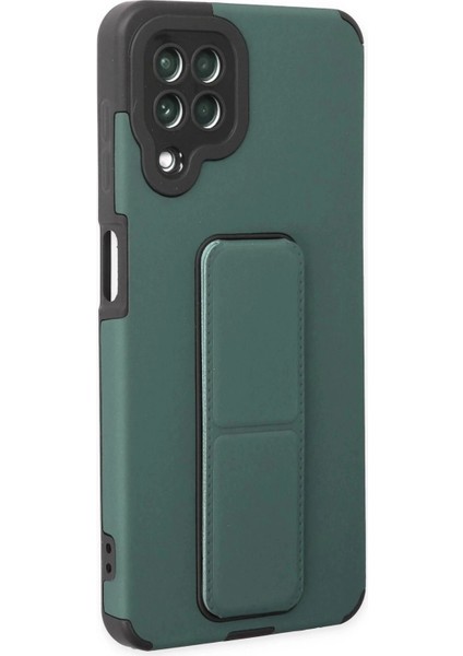 Newface Samsung Galaxy A22 Kılıf Mega Standlı Silikon - Yeşil fiyatları
