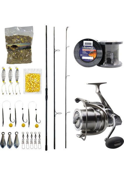 Yekoutdoor Profesyonel Göl Oltası Seti Prologic C-Series 12FT 360 cm 3.5 Lb 3 Parça&okuma Surf-8k Olta Makinesi
