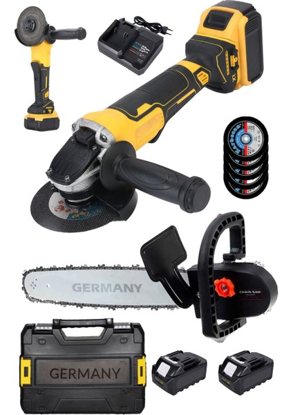 Büyük Boy Şarjlı Taşlama ve Testere Seti, Güçlü ve Pratik Araçlar