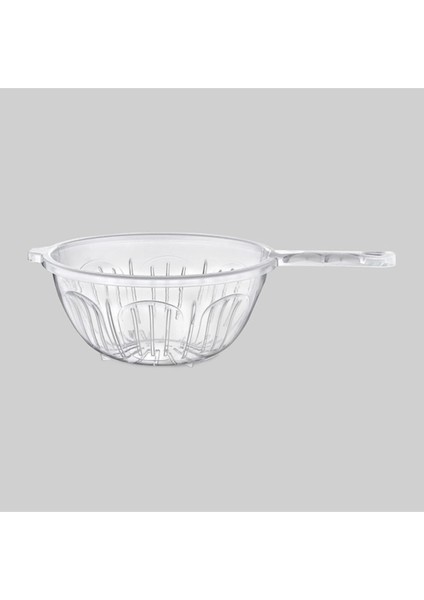 Şeffaf Yonca Tasarımlı Tekli Süzgeç, Kullanışlı ve Dayanıklı Mutfağınız Için