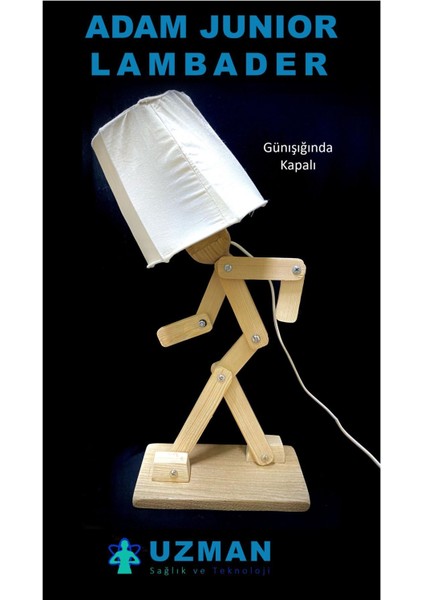 Ahşap Köşe Lambası, Insan Şeklinde Eklemli, Modern Tasarım, Kahverengi modelleri