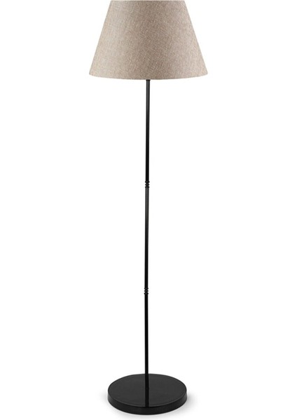 Bej Metal Ayaklı Lambader, Tek Ayaklı, Şık ve Modern Tasarım