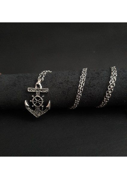 Denizci Viking Çapa Figürlü Kolye