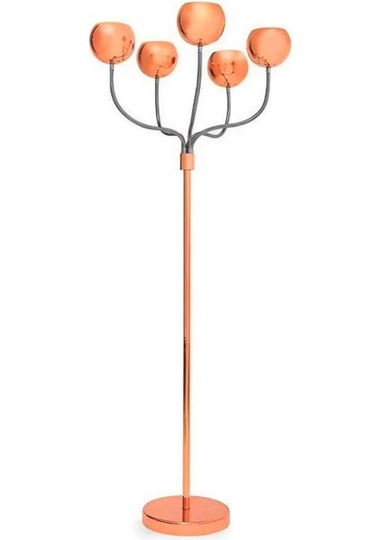 Şık Beşli Bakır Lambader Seti, Metal Tasarım, Modern Ev Dekoru