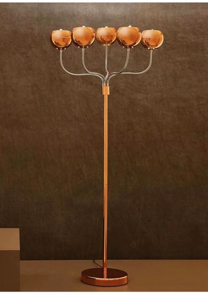 Şık Beşli Bakır Lambader Seti, Metal Tasarım, Modern Ev Dekoru fiyatları