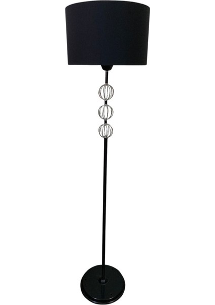 Krom Telli Top Lambader, Siyah, Modern ve Şık Tasarım