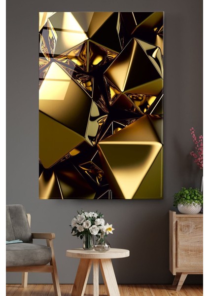 Gold Soyut Cam Tablo, Dekoratif Cam Tablo fiyatları