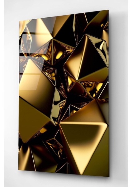 Gold Soyut Cam Tablo, Dekoratif Cam Tablo indirimleri