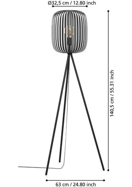 Şık Siyah Dökme Çelik Köşe Lambası, IP20, E27, 40W, 32CM Çap modelleri