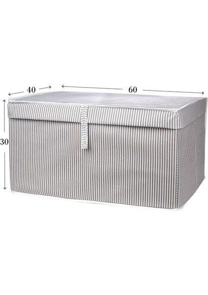 Gri Çok Amaçlı Kapaklı Düzenleyici Kutu 60X40X30 Cm, 3'lü Set fiyatları