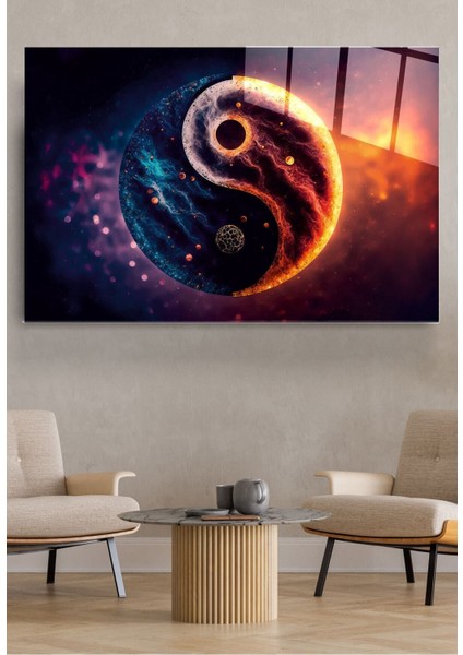 Yin Yang Cam Tablo, Dekoratif Cam Tablo