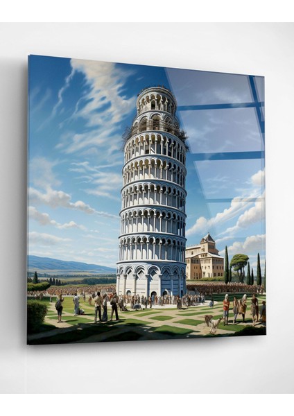 Pisa Kulesi Cam Tablo, Dekoratif Cam Tablo fiyatları