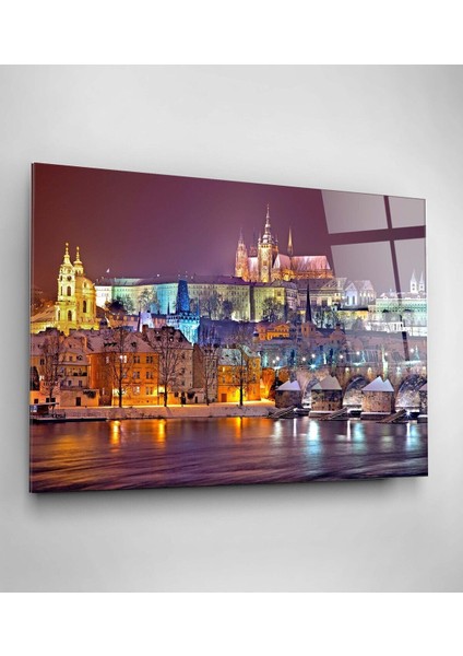 Prag Kalesi Cam Tablo, Dekoratif Cam Tablo fiyatları
